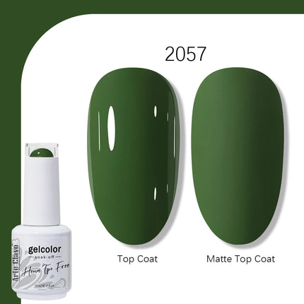 Arte Clavo Solid Color Gel Nail Polish 15ml Soak Off UV LED Gel Semi-Permanent Glitter Polish For Manicure Nail Art Salon Gel