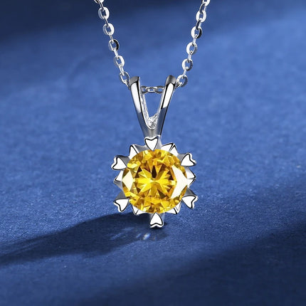 Sterling Silver 925 Moissanite Pendant Necklace For Women Trendy Design D Color VVS Pass Diamond Test Jewelry Gift GRA