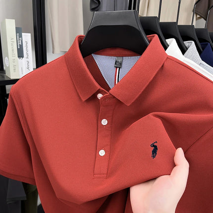 Luxury brand short sleeve polo shirt, exquisite pony embroidery, summer new breathable T-shirt, new fashion Paul men's wear