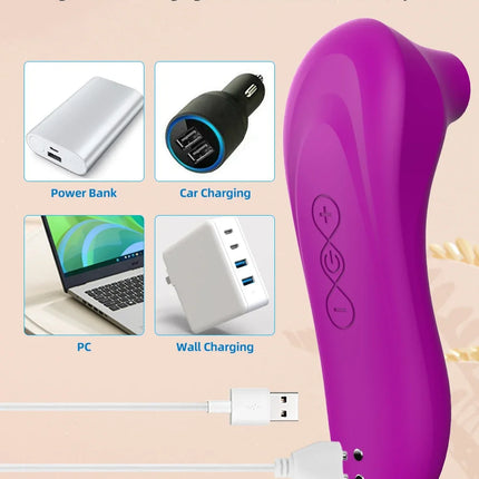 Clit Sucker Vagina Sucking Vibrator Clitoris Stimulator Blowjob Oral Nipple Licking Sex Toy for Women Masturbator Erotic Product