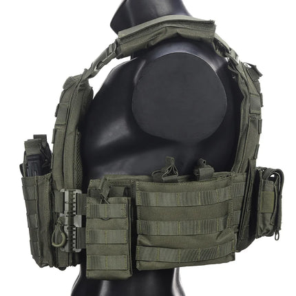 Quick Release Hunting Vest - Triple Mag Pouch Multiple Bags