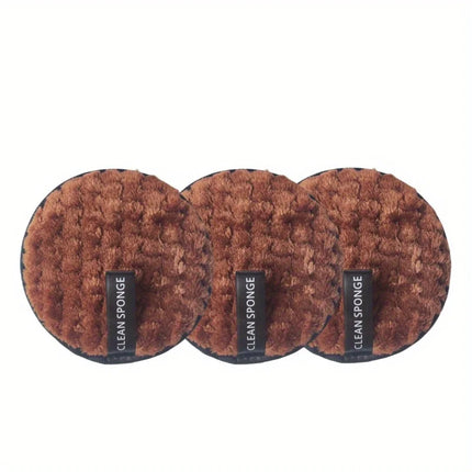 3-Pack 6-Pack Ultra-Absorbent round Face Washing Sponge Reusable Makeup Remover Cosmetic Puff for Facial Care