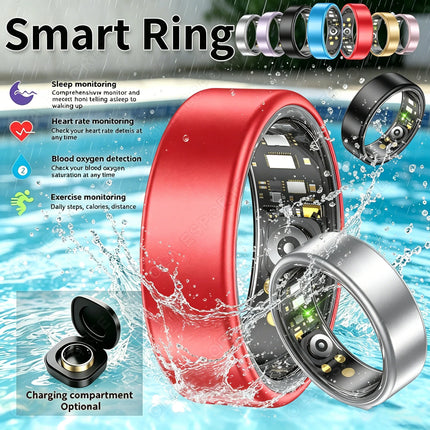 New Blood Pressure Sleep Health Monitor Smart Ring Sport Remote Camera smartring IP68 Waterproof Care for family Rings Men Women