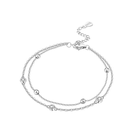 Original 925 Sterling Silver Butterfly Bracelet Zirconia Tennis Ball Women Fashion Simple Engagement Wedding Charm Jewelry Gift