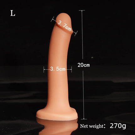 Little Thin Dick Realistic Dildo Anal for The Beginner Soft Silicone Penis with Lovely Heart Shaped Suction Cup Anal Sex Toys
