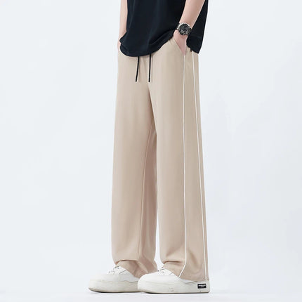 Summer Men Sweatpants Joggers Straight Pants Neutral Breathable Loose Outdoor Quick Drying Fabric Fitness Pants Casual Trouser