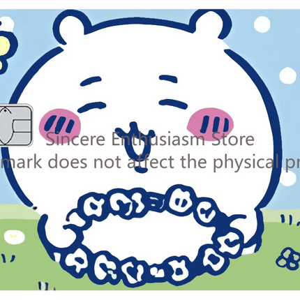 Cartoon Kawaii Chiikawas Credit Card Skin Stickers Cute Matte Sticker for VISA JCB Mastercard and Other IC Card Decorative