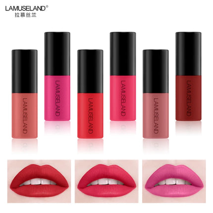12 Colors Mini Liquid Matte Lipsticks Set Waterproof Non-stick Cup Long Lasting Velvet Lip Gloss Cosmetics Make Up Lip Glaze