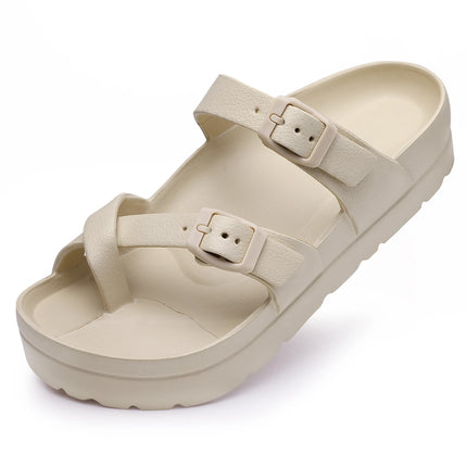 KIDMI Womens Platform Sandals with Arch Support Women Sandals Outdoor Light Beach Sandal Woman Comfort Ultra Cushion EVA Slides