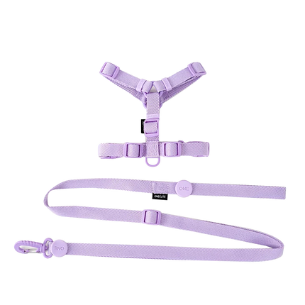 Adjustable Dog Harness Collar Leash Set Macarone Color, Reflective Small Dog Accessories for Puppy & Cat Supplies, Pet Walking