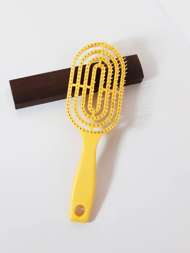 Relaxing Elastic Massage Comb Portable Hollow Comb Scalp Massage Brush Salon Styling Tool Oval Comb Special for real hair wigs