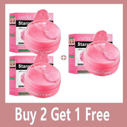 Pink Rose Eye Mask - Anti-Wrinkle & Dark Circle Treatment, Hydrating Under Eye Patches, Firming & Brightening Eye Care