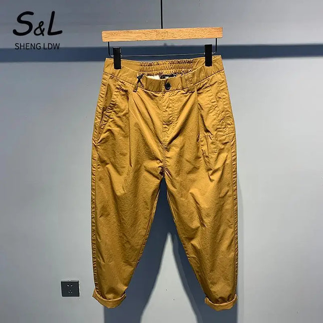 Quick-drying Thin Versatile Solid Color Loose Fashion Harren Long Summer Men's Comfortable Small Feet Casual Pants