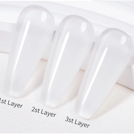 AWStorG 7.5ml Milky Jelly White Gel Nail Polish Translucent Semi Permanent Soak Off UV LED Gel Varnish Manicure Nail Art