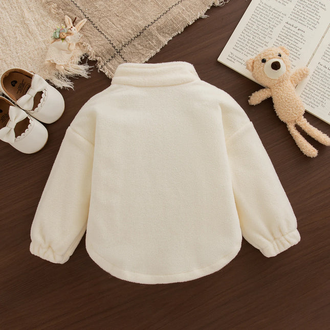 Baby Girl Clothing Autumn And Winter Letter Warm Long Sleeved Girls' Tops Casual Children's Hoodies