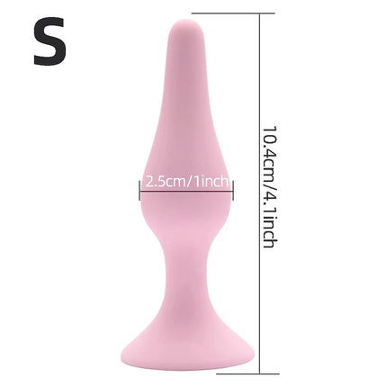4 Sizes Silicone Dildo Sucker Anal Butt Plug Unisex Wearable Stopper Adults Sex Toys for Men Women Prostate Trainer Massager