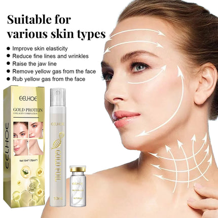 Collagen Protein Thread Instant Wrinkle Remover Serum Set Lifting Firming Soluble Absorbable Face Filler Anti-aging Skin Care