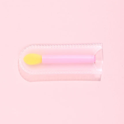1PCS Small Makeup Brushes Lipstick Applicator Brushes With Anti-lost Cover For Lip Care Makeup Use Silicone Lip Brush