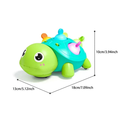 Crawling Turtle for Baby Early Educational Toy Obstacles Avoidance Kids Musical Turtle Toys with Lights Toddler Birthday Gifts