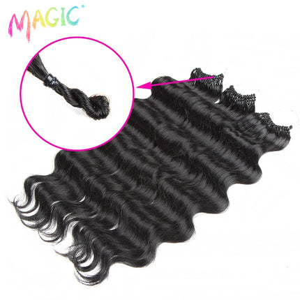Magic Synthetic Hair Extensions 24inches 3PCS Body Wave Hair Bundles Ombre Blonde Color Tresses Fake Hair Accessories Cosplay