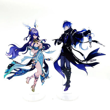 Genshin lmpact Anime Figure Acrylic Stand Lauma Flins Aino Ineffa Model Plate 1pc Desk Decor Standing Sign Game Fans Gifts Key