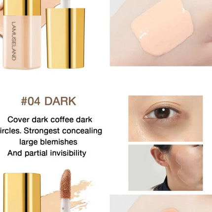 New Mini Concealer Moisturizing Liquid Concealer Coverage Pores Invisible Full Dark Circles Lasting Foundation Cream Face Makeup