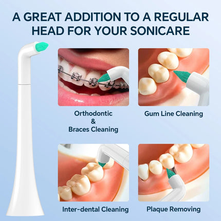 Compatible with Philips Sonicare Electric Toothbrush Replacement Brush Heads, Multifunctional Toothbrush Head for HX4100 2100