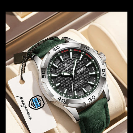 PAAZOMU Men's Luxury Brand Watch Waterproof Luminous Date Week Quartz Wristwatch for Men Stainless Steel Fashion Sports Watches