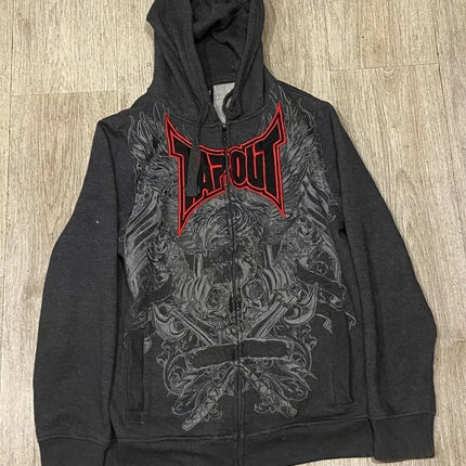 2000s vintage Street New Fashion South pole Men Black Hoodie Super Skull embroidery Hoodie Couple Harajuku Y2k Top Street Wear