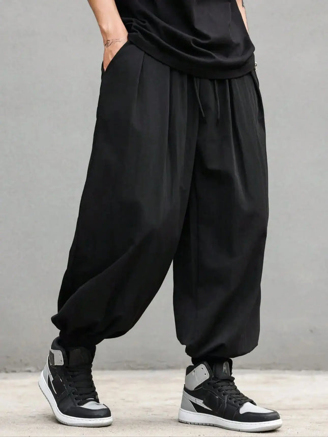 plus Size Men's Casual Trendy Long Pants Loose Fit for Daily Outings And Outdoor Sports