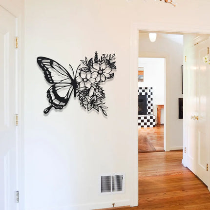 1pc Metal Exquisite Butterfly Metal Wall Decor - Printmaking Other - Unique Iron Hanging Art for Bedroom Living Room Home