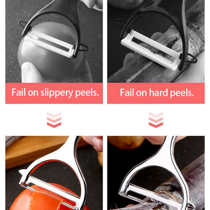 Stainless Steel Fruit Vegetable Tools Vegetable Peeler Potato Peeler Kitchen Accessories, Non-slip Handle SGGJ001
