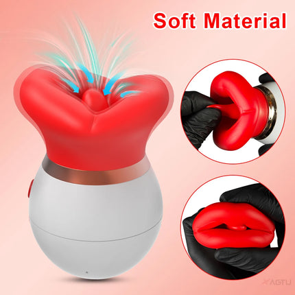 Powerful Swing Sucking Vibrator for Women Tongue Licking Sex Toys Sucker Female Oral Nipple Stimulator Sex Toys for Adults Goods