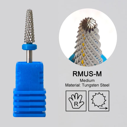 Nail Drill Bits Carbide Large Cone Electric Milling Cutter Gel Polish Remover Grinding Tools DIY Accessories Supplies