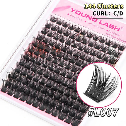 YOUNG LASH DIY Eyelashes Extensions Kit 144 Clusters Lash Mix Segmented Individual Eyelashes Russian Volume Supplies wholesale