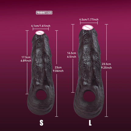 Sexy Adult Man Silicone Penis Sleeve Cock Ring Dildo Sex Toy For Man Dick Enlarger Extender Lock the Sperm Male Penis Training