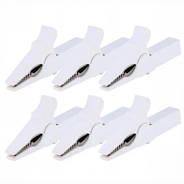 32A 55MM HV Alligator Clip for Banana Plug 4mm Multimeter Pen Cable Probes Crocodile Clip 6pcs Battery Test Clip