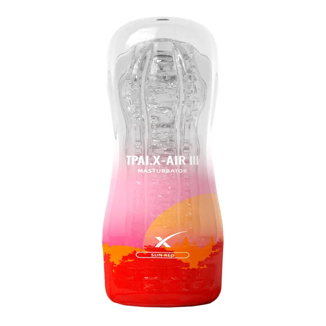 "Rainbow Tenga 3rd Gen – Red-Pill Transparent Male Masturbator, Penis Training Cup with Suction Stimulation"TPE material