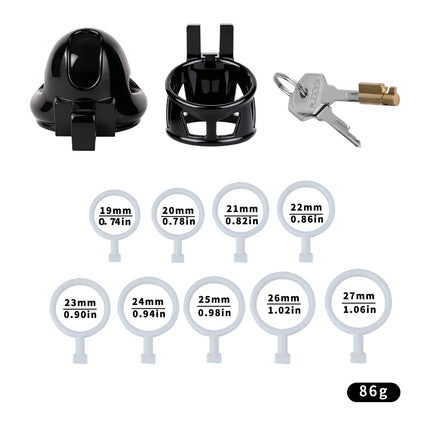 LICKER Easy To Wear ABS Stainless Steel Glans Chastity Cage Penis Head Breathable Chastity Lock Dick Bondage For Men Sissy Gay