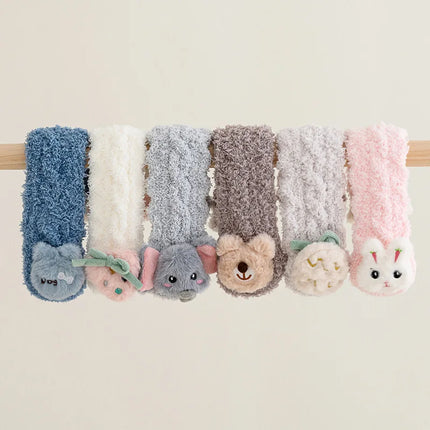 Coral Velvet Baby Long Socks Newborn Thermal Footwear Thick Plush Infant Knee High Sock Boy Girl Winter Leg Warmer Kids Stocking