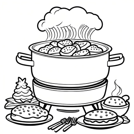 FOOD DRINK & SWEETS BOLD-EASY Coloring Book 24page Perfect Gift for Adults Picture Book  for Valentine's, Christmas, Halloween
