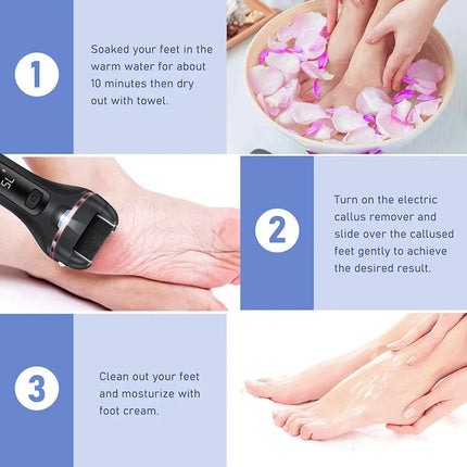 Professional Electric Foot File Callus Remover Rechargeable Pedicure Dead Skin Remover Portable Foot Grinder