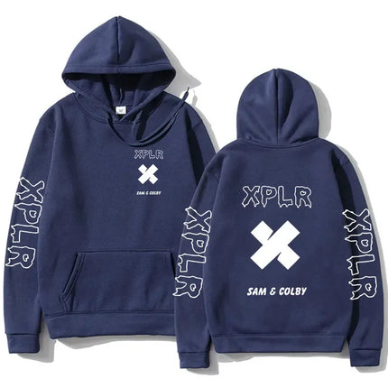 2024 Men Xplr Hoodie Sam and Colby Chainlink Merch Heart Shaped Printed Sweatshirt Men Women Long Sleeve Pullover Fashion Hoody