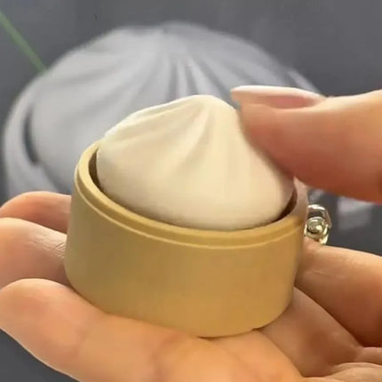 Mini Steamed Bun Stress Relief Soft and Slow Rebound Kneading Kneading Decompression Bun Clicker Keychain Decompression Keyring