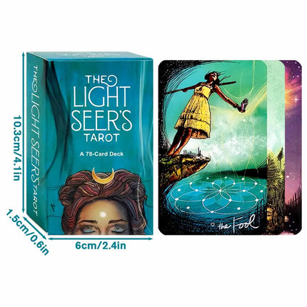 78pcs Light Prophet Tarot Cards 10.3×6cm English Oracle Card Divination Predicting the Future Board Game for Family & Party