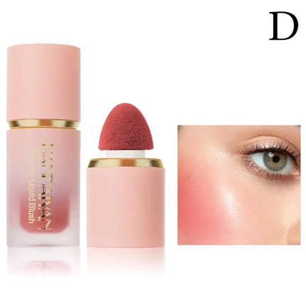 Matte Glitter Face Liquid Blusher Smooth Cheek Eye Mousse Blush Highlighter Stick Rouge Waterproof Contour Makeup