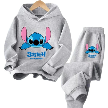 Disney Stitch Children's Street Fashion Sweater Boys Girls Tops Children's Sports Trucksuit Pullover Outdoor Sports Sonic Hoodie