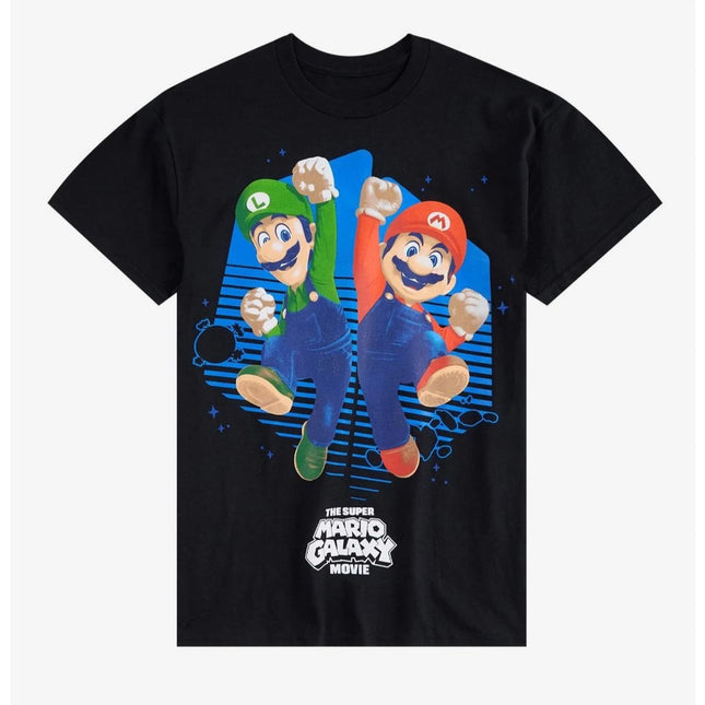 2026 New The Super Mario Galaxy Movie graphic unisex cotton shirt,There are children size, summer Men's fashion Harajuku T-shirt