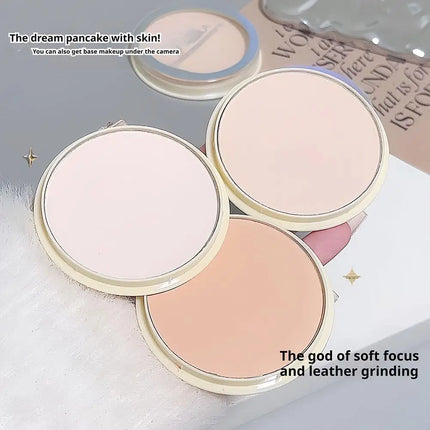 Soft Focus Makeup Natural Brightening Oil Control Concealer Waterproof Sweat Proof Longlasting Setting Powder Facial Cosmetics