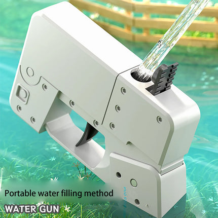 Mobile phone folding water gun continuous firing dual head spray water gun launcher model toy